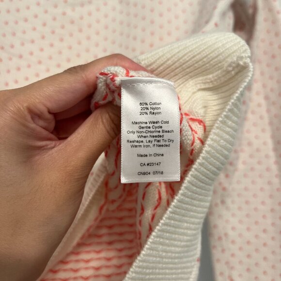 Talbots Fair Isle Multicolor Rainbow White Sweater Winter Ski Preppy Knit Small - Picture 4 of 9